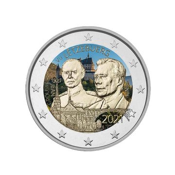 Luxemburgo 2021 - 2 Euro comemorativo - 100 anos de príncipe Jean - colorizado #1