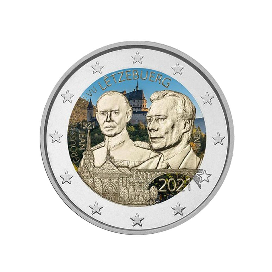 Luxembourg 2021 - 2 Euro Commémorative - 100 ans du Prince Jean - Colorisée #1