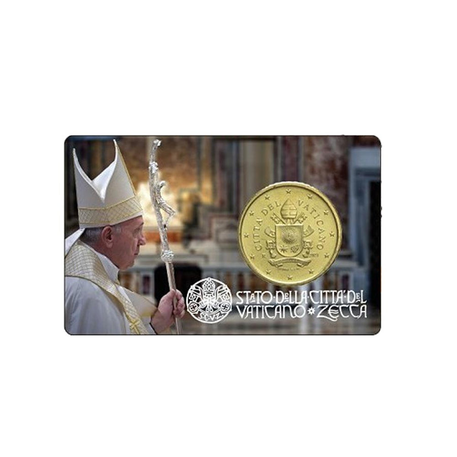 Coincard n ° 13 Vatican "Pope Francis" - 50 commemorative cents - BU 2022