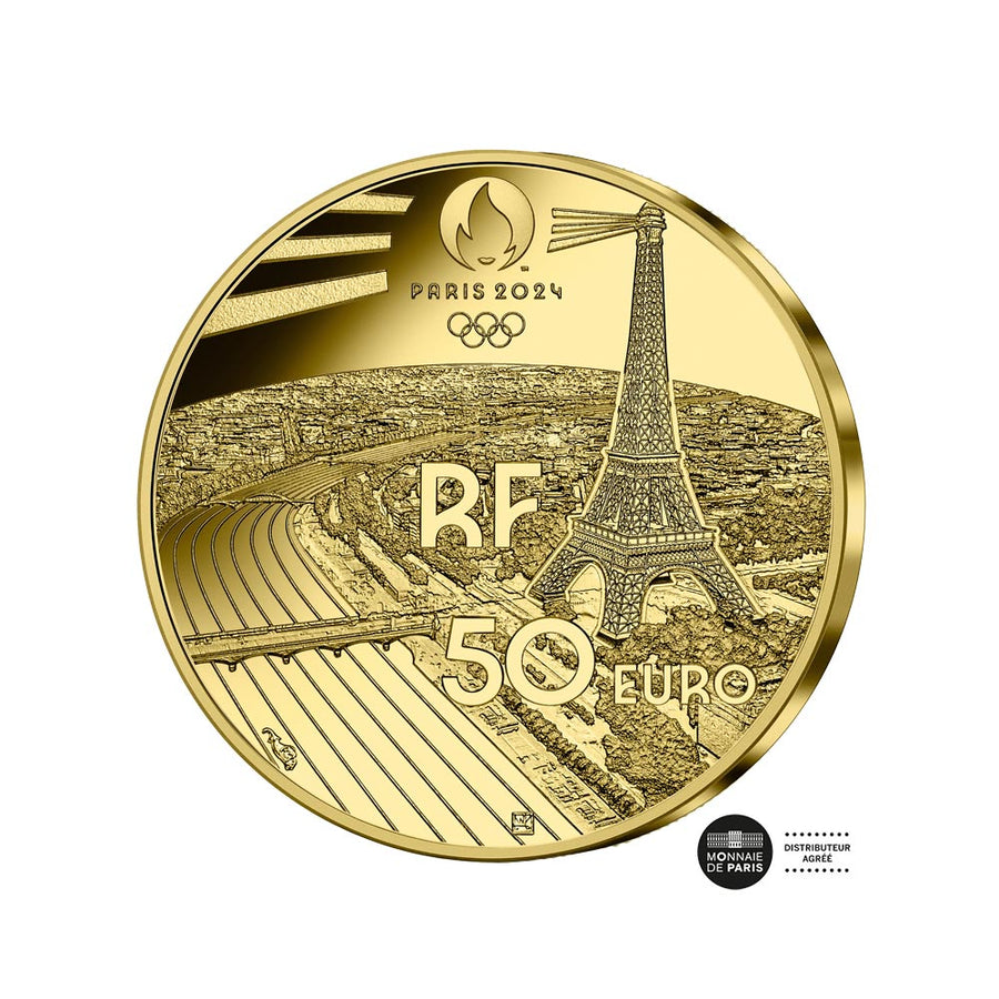 Paris Olympic Games 2024 Shopping jump Currency of € 50 or 1/4 Oz