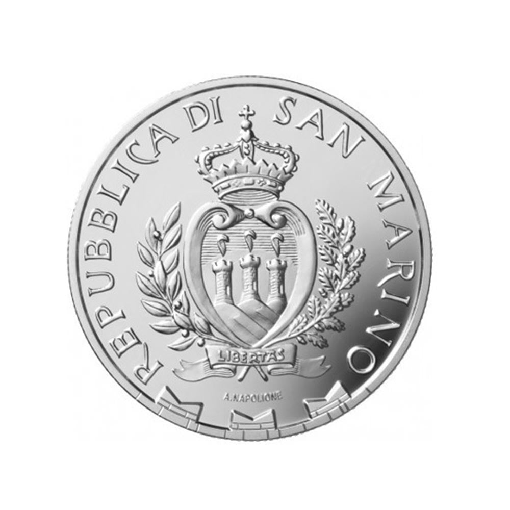 Saint -Marin 2019 - 5 euro Commemorative - First Man on the Moon Silver - Be