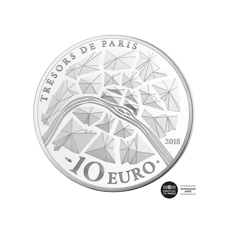 Trésors de Paris - Grille de Versailles - Monnaie de 10€ Argent - BE 2018