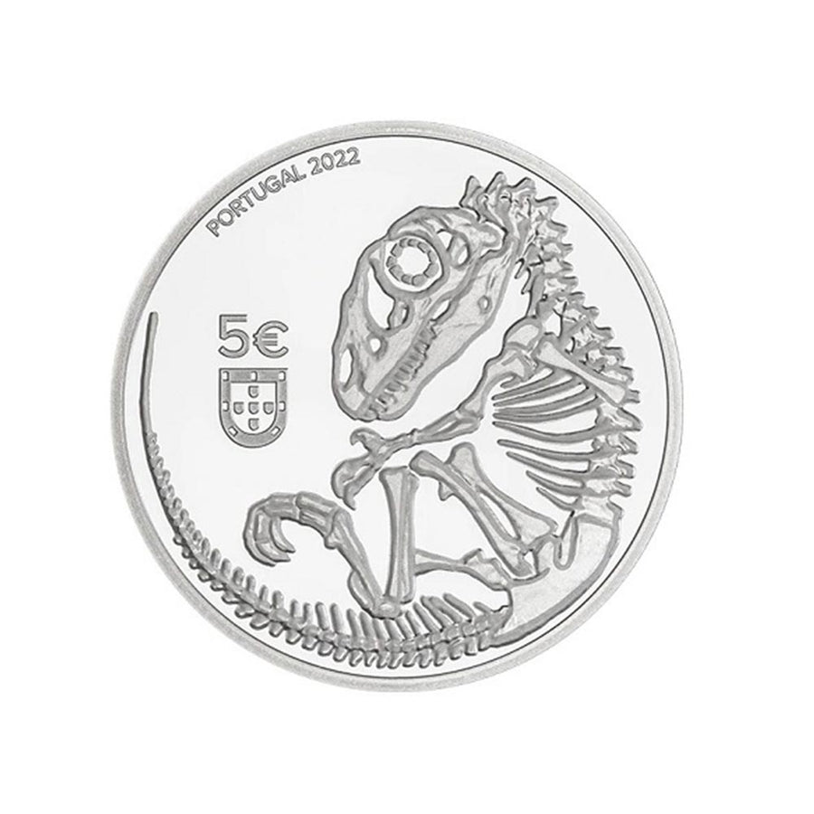 Dinosaure du Portugal - Lourinhanosaurus - Monnaie de 5 Euro Argent - BE 2022