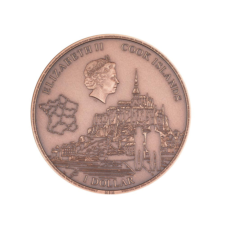 Mont -Saint -Michel - Copper $ 1 valuta - 2023