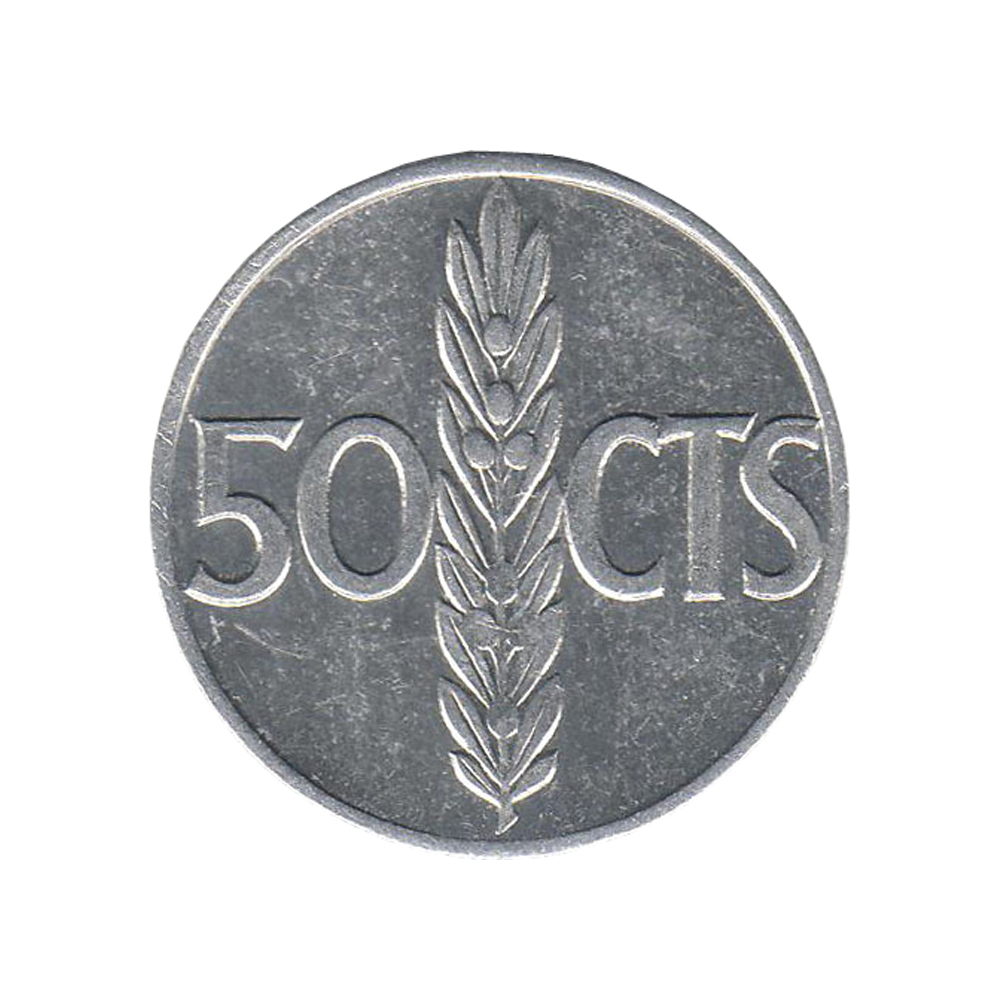 50 Centimos Franco Espagne 1966-1975