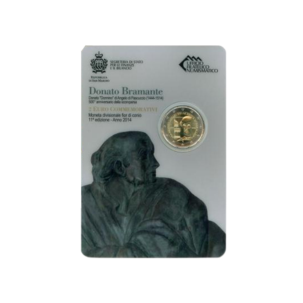 Saint -Marin 2014 - 2 Euro commemorative - Bramante - BU