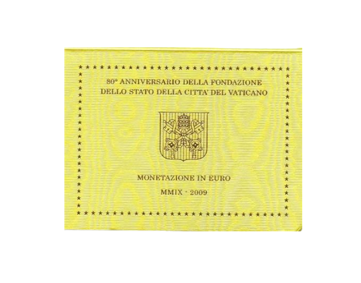 Set di euro in euro dalla città del Vaticano 2009 - Papa Benoît XVI - Pacchetto di valuta ufficiale