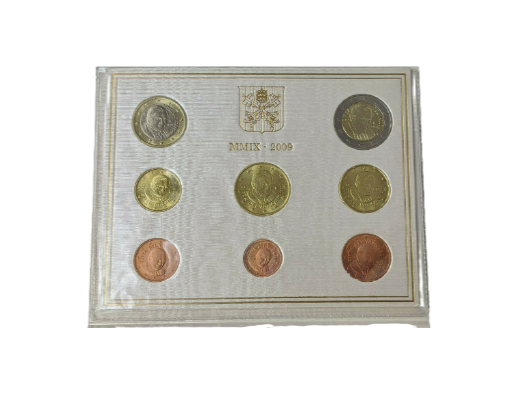 Set of euros in euros from the city of Vatican 2009 - Pope Benoît XVI - Official Currency Pack