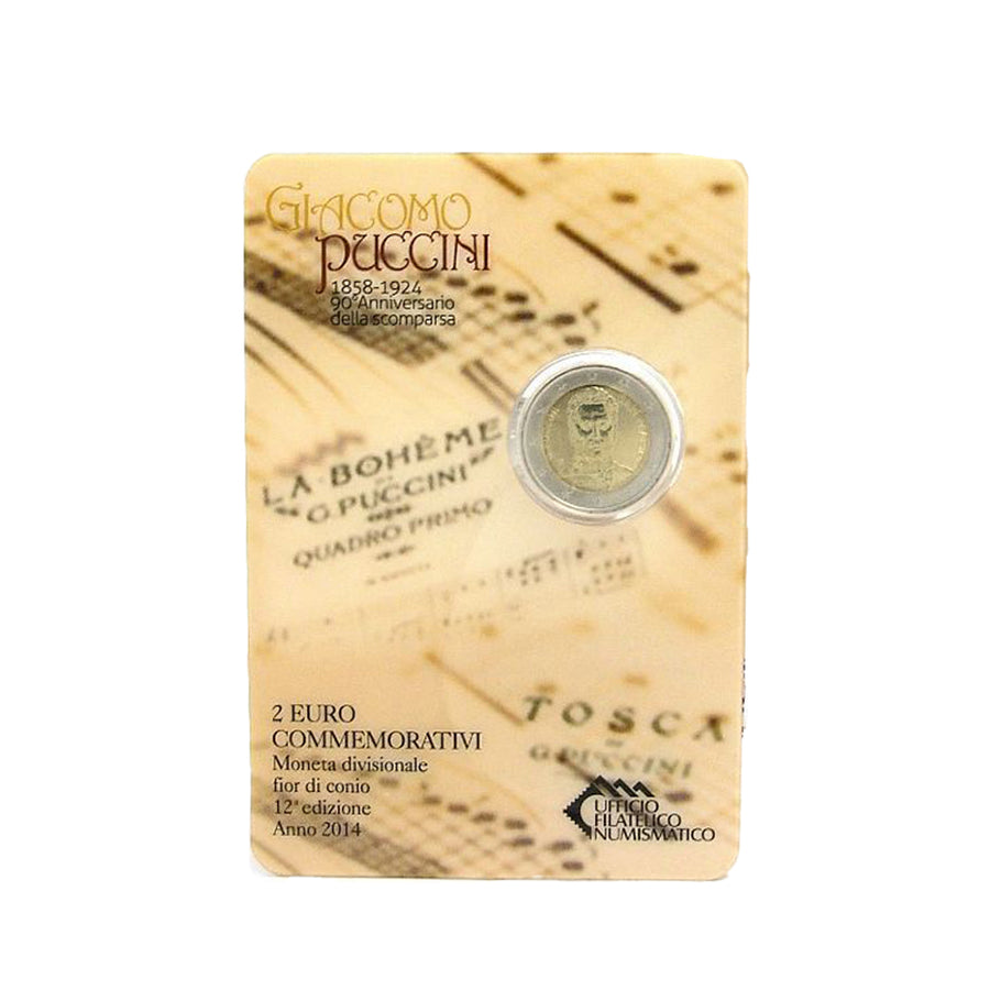 Saint -Marin 2014 - 2 Euro Commemorative - Giacomo Puccini - Bu