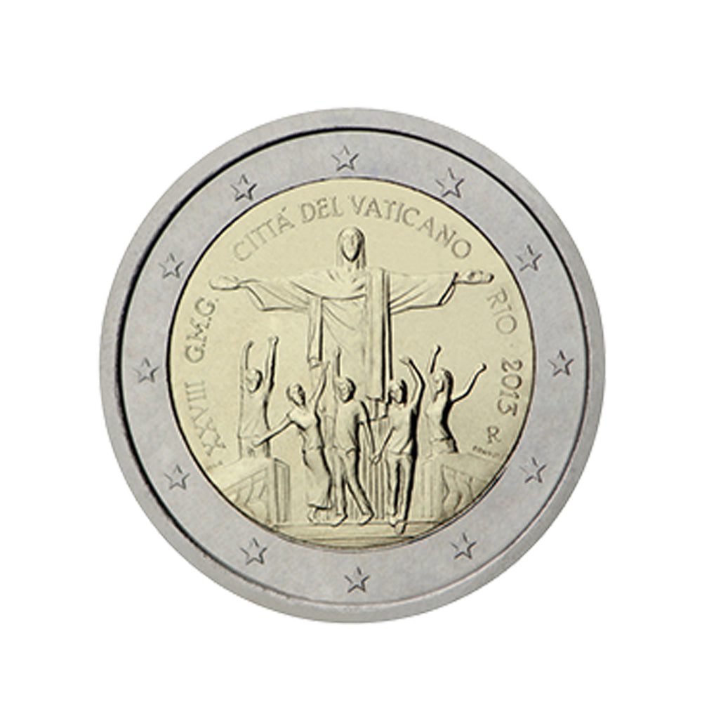 Vatican 2013 - 2 Euro Commémorative - Journées Mondiales de la Jeunesse de Rio de Janeiro - BU