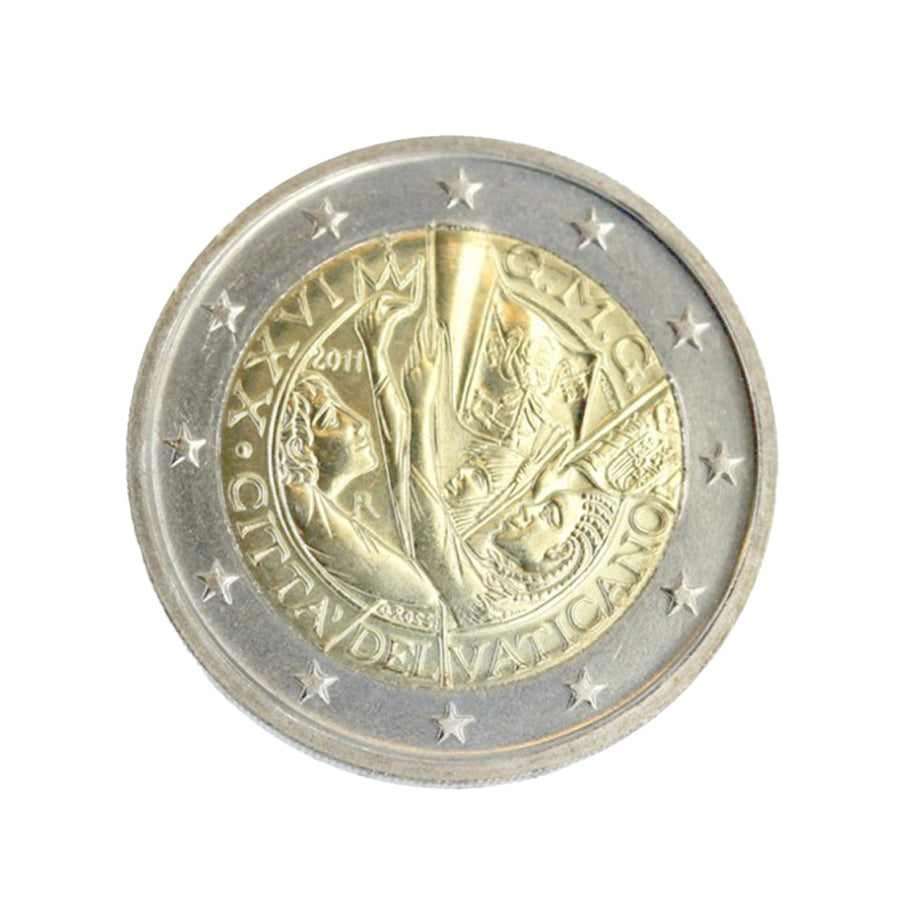 Vatican 2011 - 2 Euro Commémorative - Journées Mondiales de la Jeunesse de Madrid - BU