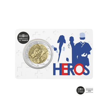 Medical search - hero currency 2 € commemorative quality bug vintage 2020